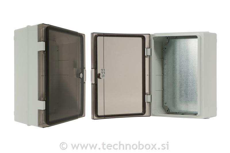 Omarica N/O siva vrata UV 265x355x152mm