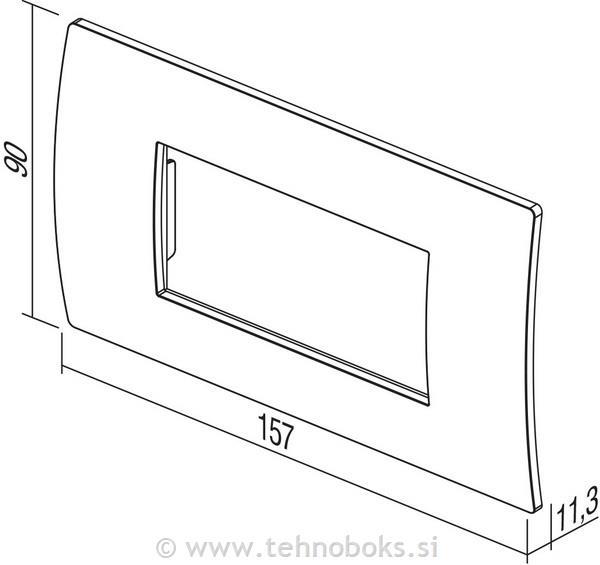 Okvir okrasni PURE 4M steklo modro