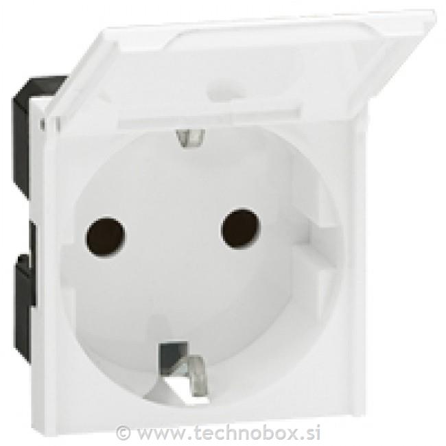Vtičnica MOSAIC 2M p/o 2P+E 16A s pokrov