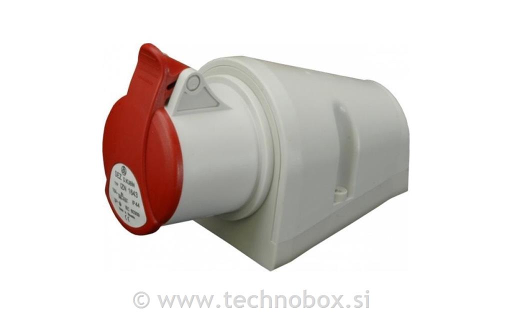 Vtičnica sten.motor.4x16A 400V IP44