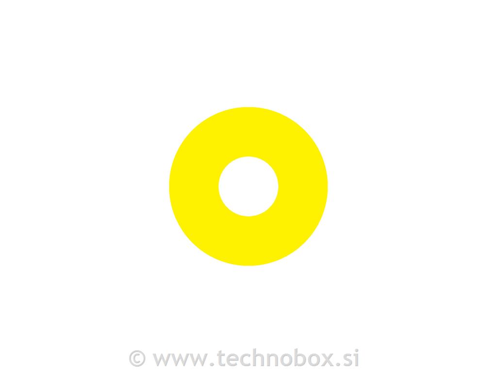 Nalepka STOP fi/60mm RUMENA