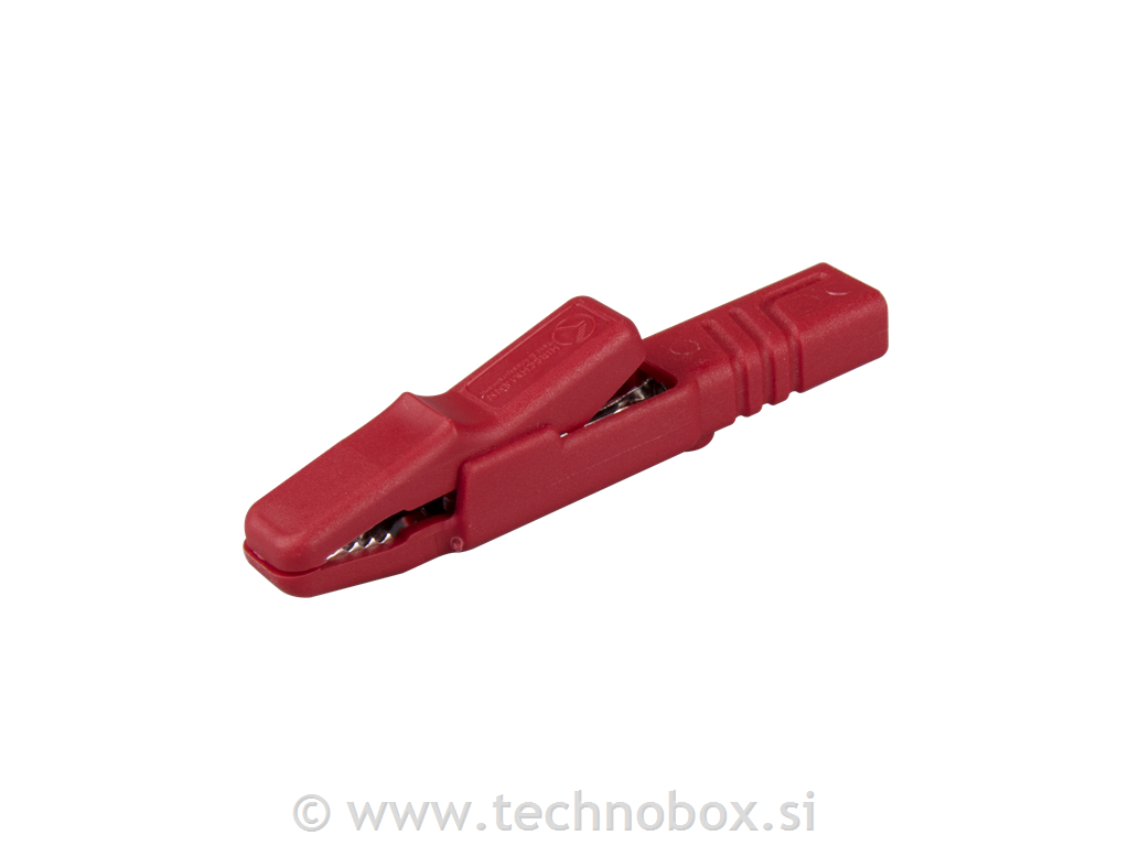 Krokodil sponka -izolirana rdeča