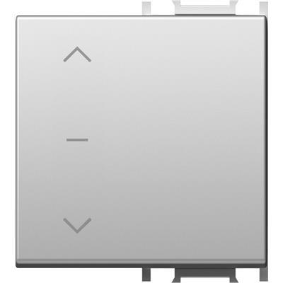 Tipka modul 2M žaluzijska gor-dol srebrn