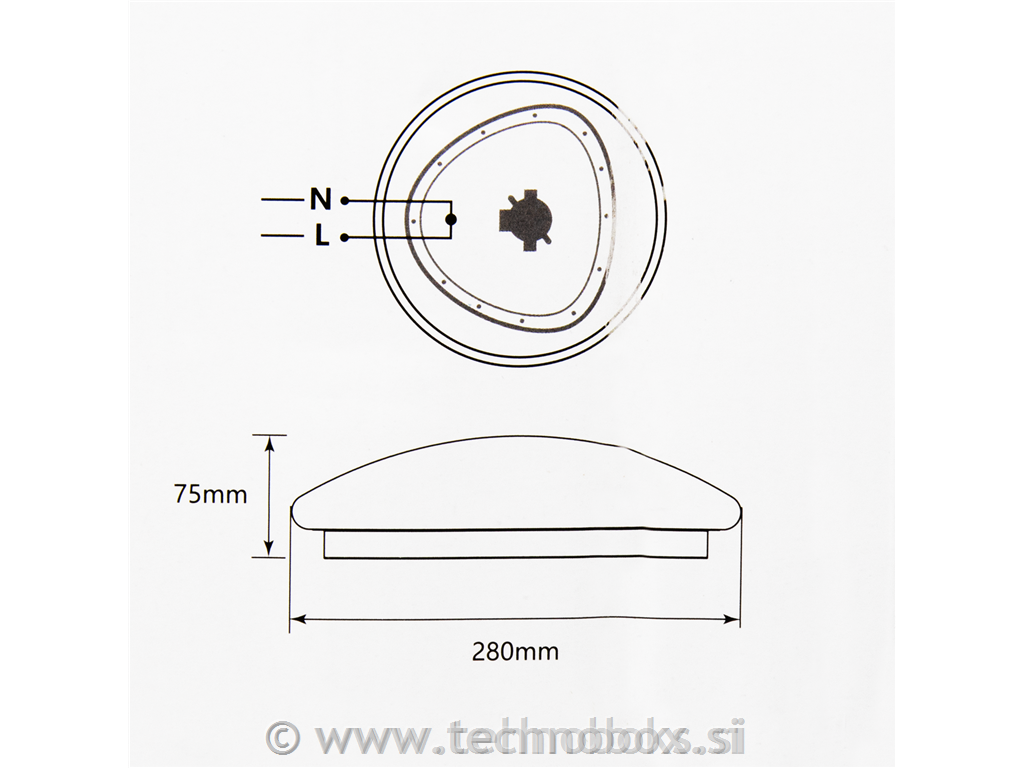 Svetilka LED 12W 4000K z mikroval.senzor