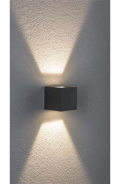 Svetilka stenska Cybo 2x3W črna