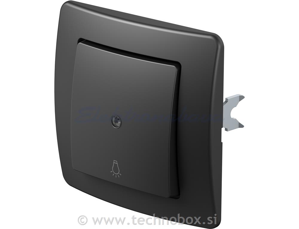 Tipkalo EKONOMIK črn idik.simb. luč