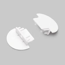 Končni element GROOVE14 z luknjo beli