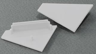 Končni element CORNER14 srebrni z luknjo