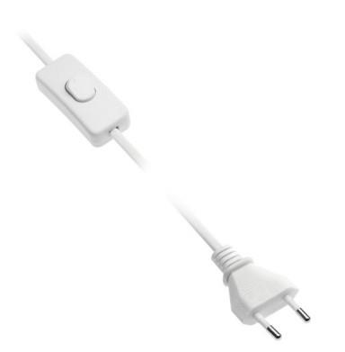 Vrvica priključna 2x0,75/2m bela stikalo