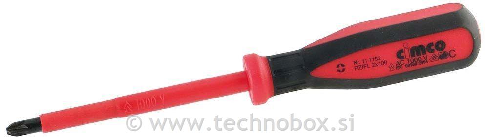 Izvijač izoliran - 1000V (*-) PZ2+FL