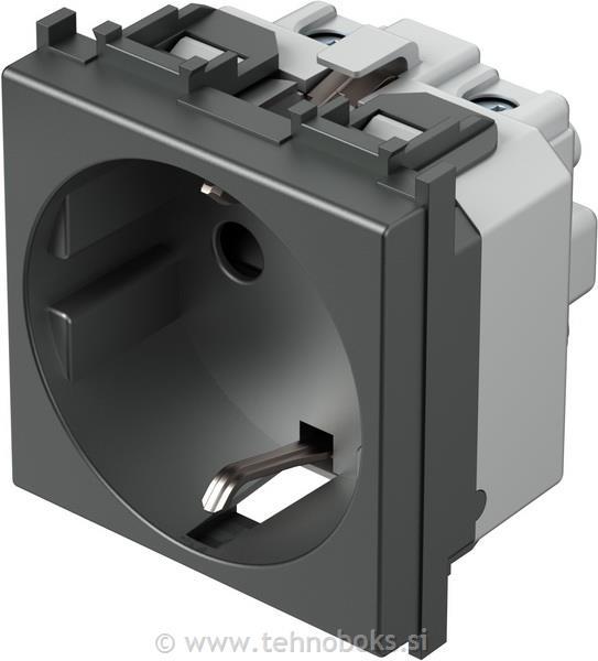 Vtičnica modul šuko 250V antracit