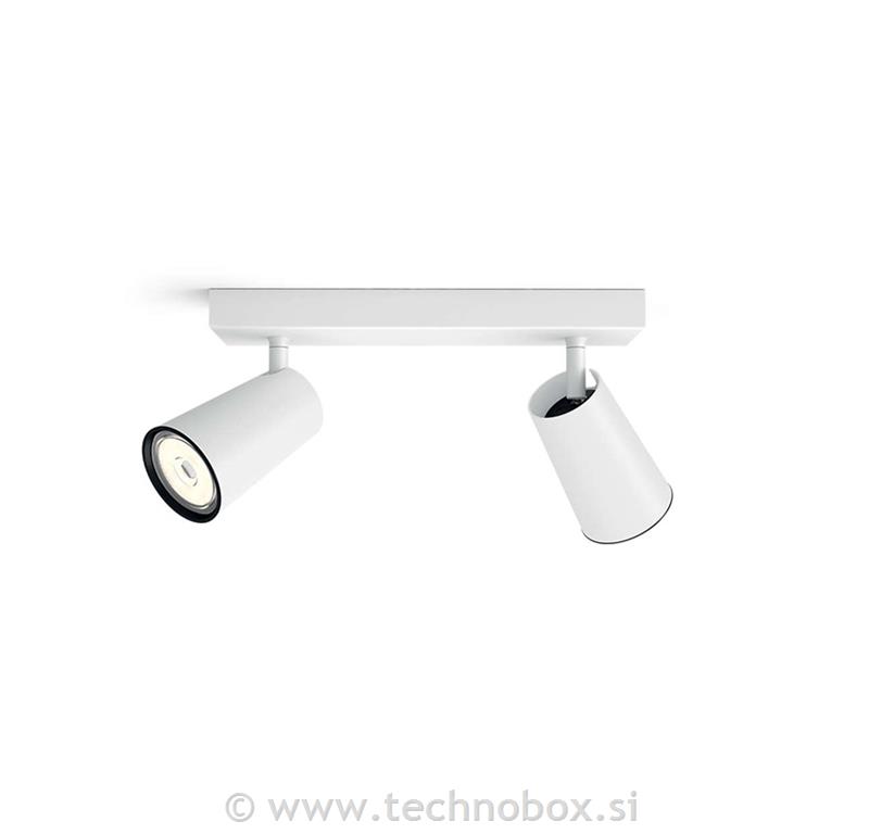 Svetilka 2 x reflektor beli GU10