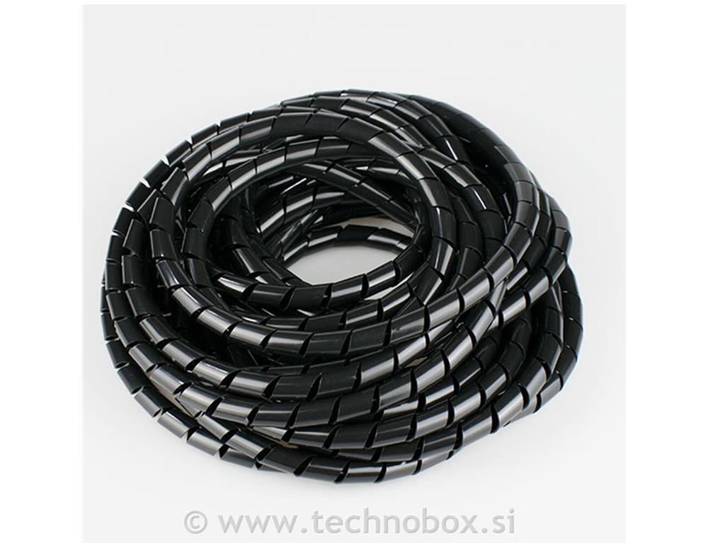Cev spirala fi 10-100mm črna,