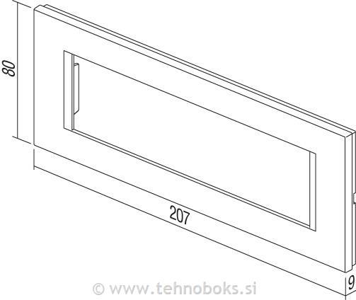 Okvir okrasni modul line 7M antracit