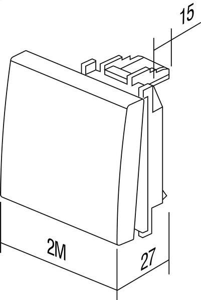 Tipka modul stikala 2M osvetlje antracit