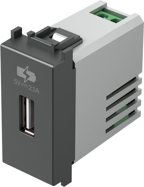 Vtičnica modul USB 5V/2,1A 1M antracit