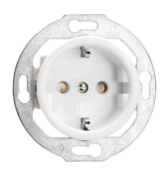 Vtičnica p/o 250V porcelan bela