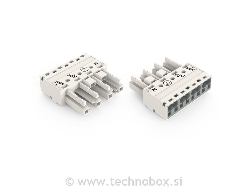 Konektor 4mm2 2P 25A code B siva