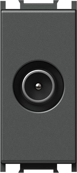 Vtičnica modul TV 1M - koax 0 db antraci