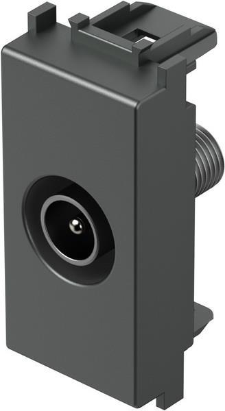 Vtičnica modul TV 1M - koax 0 db antraci