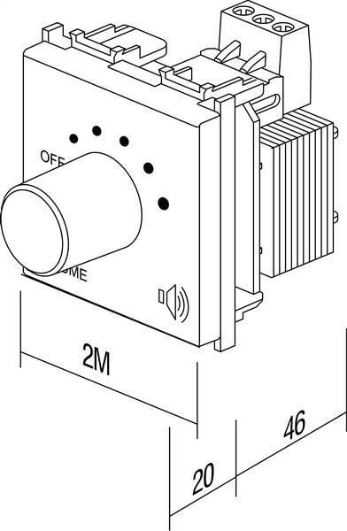 Regulator glasnosti za avdio 35W 2M bel