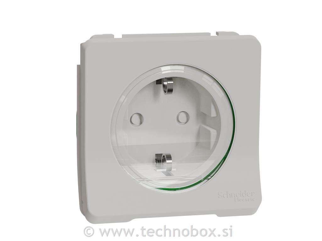 Vtičnica šuko MUREVA bela.IP55