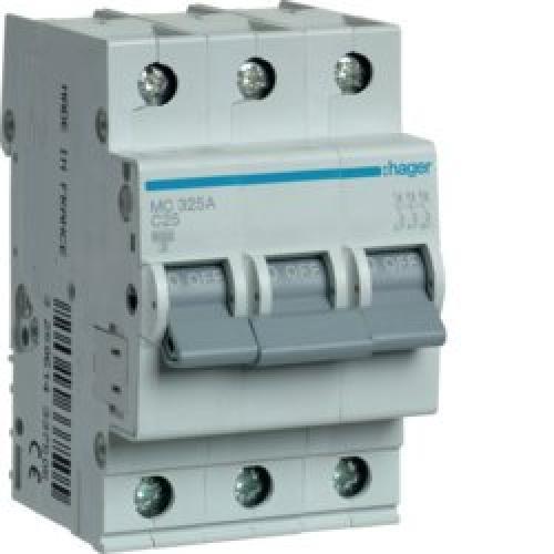 Varovalka avt. HAGER C 25A 3P MC325A