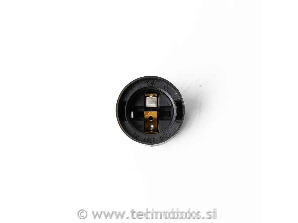 Okov E27 za sijalko PAW črn