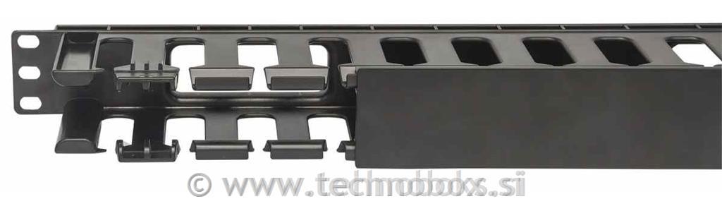 Organizator ka.48cm 1U s pokr. črn PVC