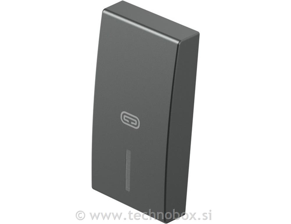 Tipka modul 1M indikator infra antracit