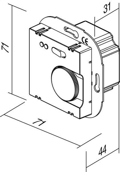 Termostat talno ogrevanje 16A TI XO