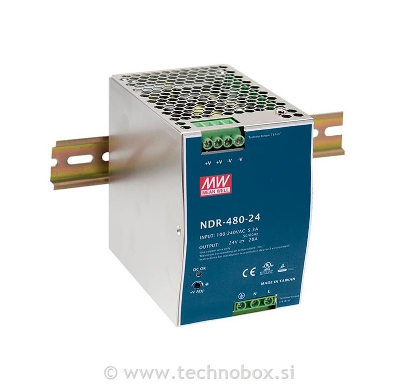 Napajalnik NDR 480W 24V