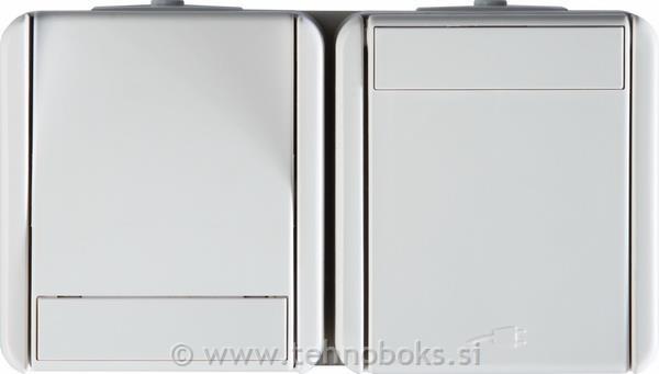 Vtičnica-stikalo n/o FONTANA bela