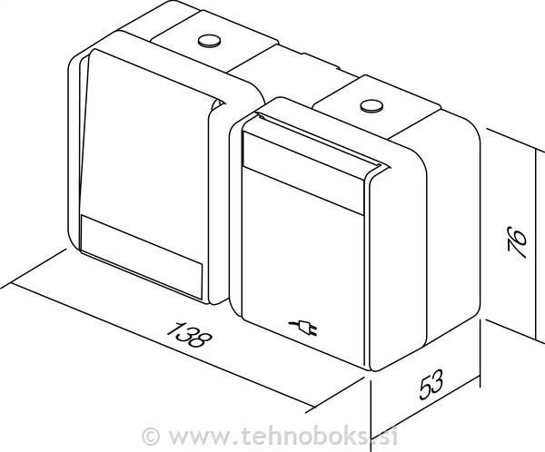 Vtičnica-stikalo n/o FONTANA bela