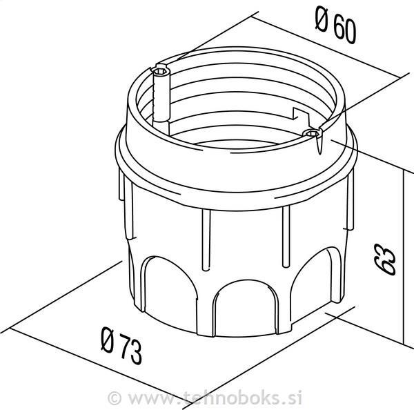Doza p/o DE 13 65-60 globoka rumena