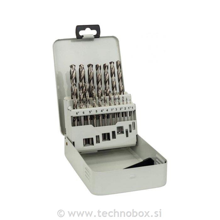 Set svedrov HSS 1.0-10.0MM 19del brušeni