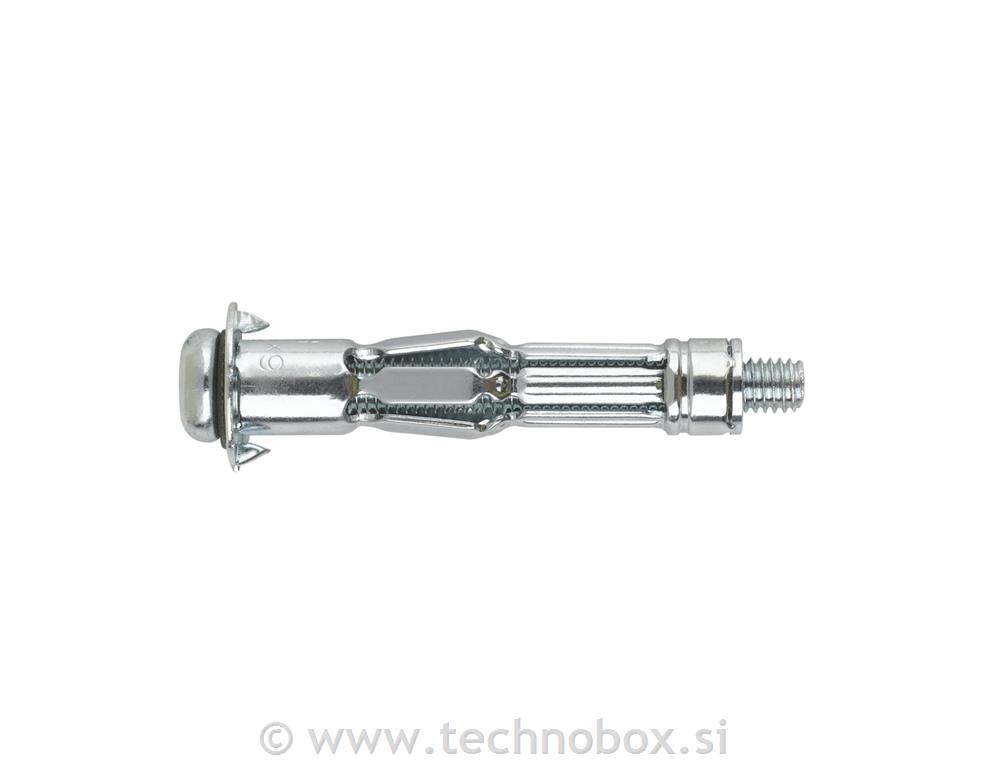 Vložek kovinski za votle stene M6x70 dvo