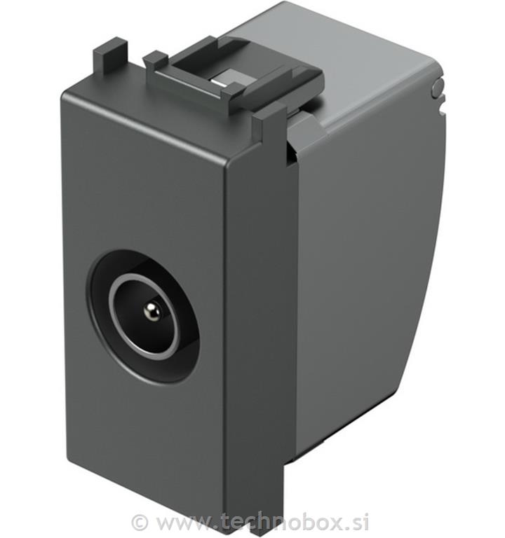 Vtičnica modul TV prehodna 1M antracit