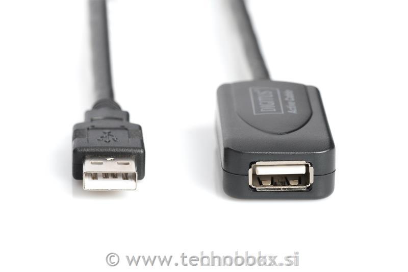 Podaljšek/ojačevalec USB 2.0 do 25m