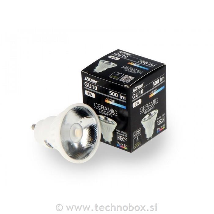 Žarnica LED (GU10) COB 8W 2700K 500Lm
