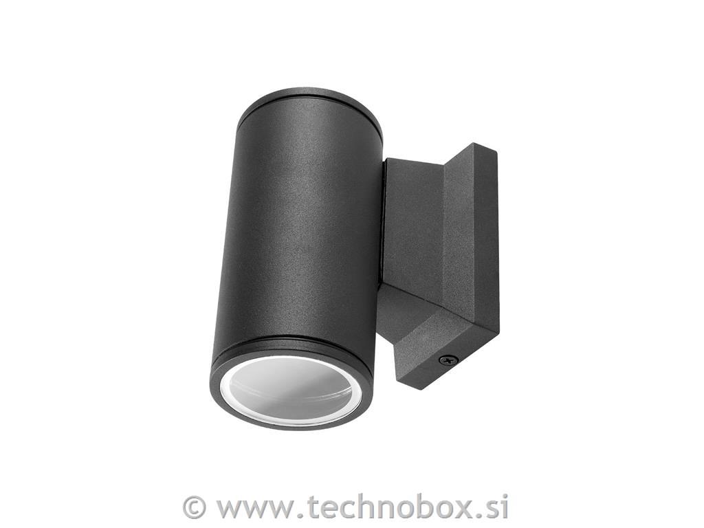 Svetilka stenska 1xGU10 črna IP65 B-01