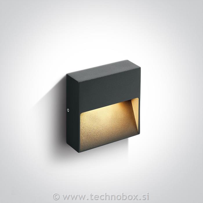 Svetilka ONE LIGHT 3W 3000K IP54 antrac