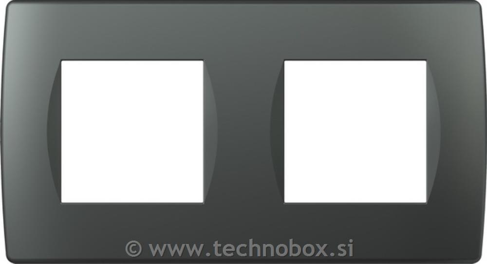 Okvir okrasni modul soft 2x2M antracit