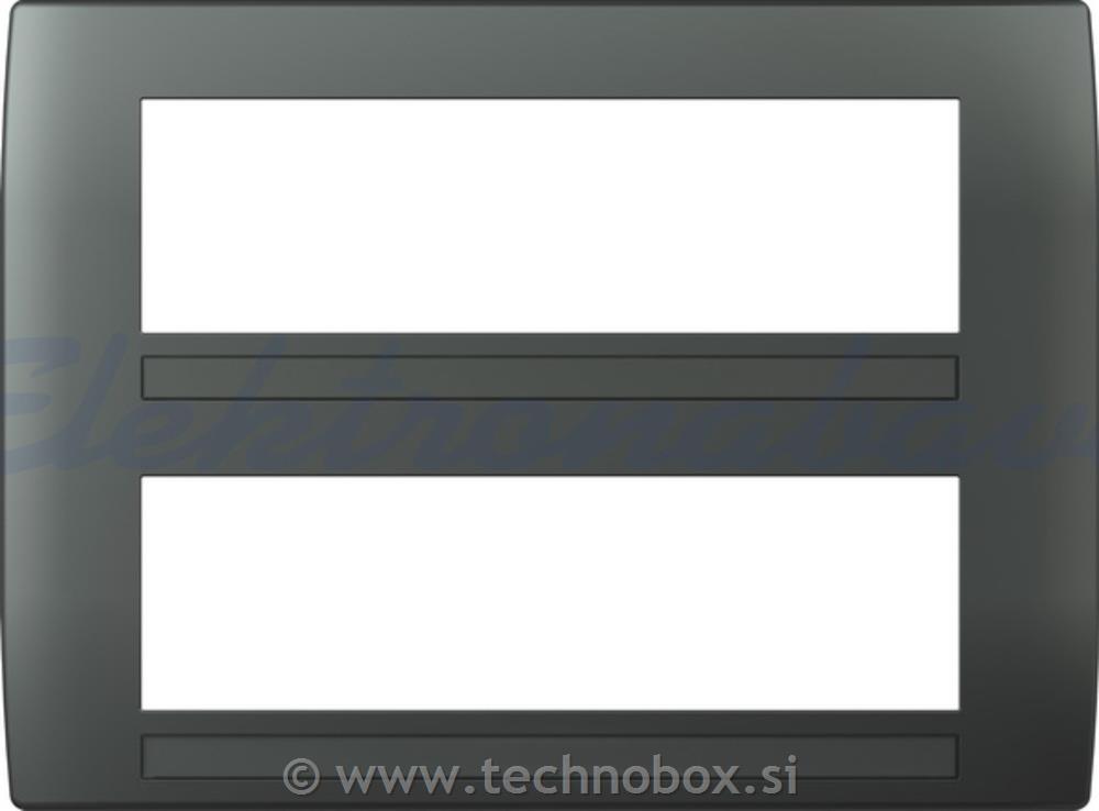 Okvir okrasni modul soft 2x7M antracit