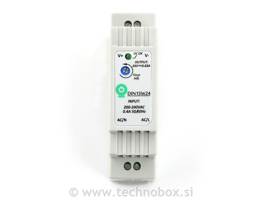 Napajalnik za na DIN LED 24V 15W