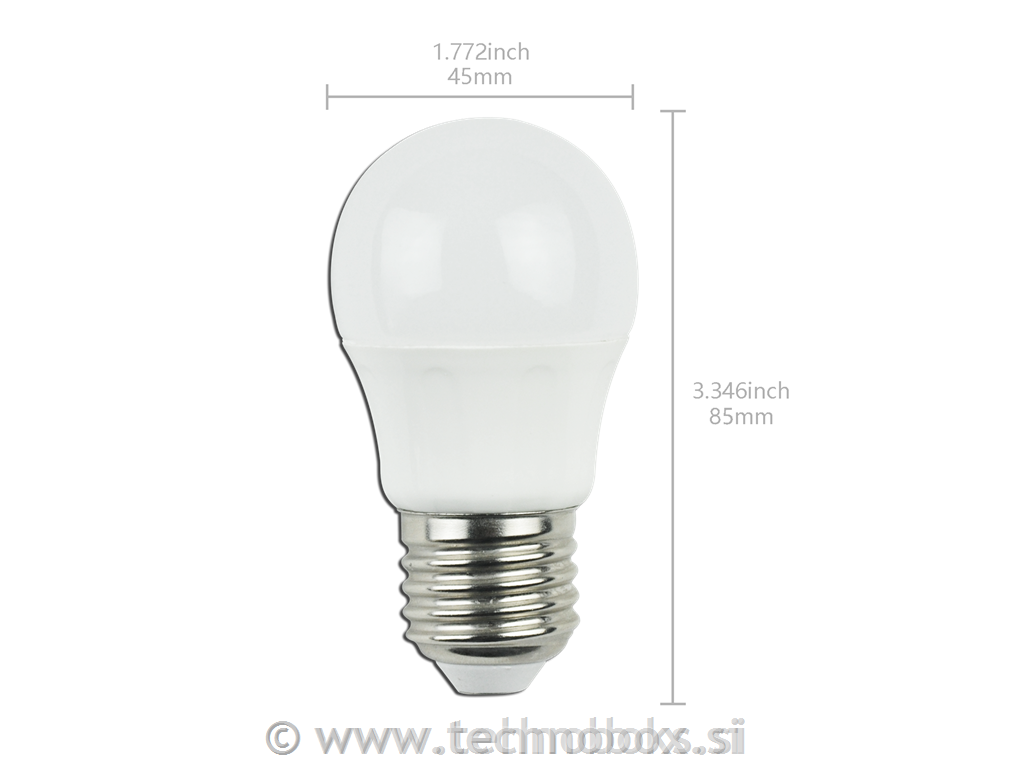 Žarnica LED E27 4W 3000K G45 majhna buč