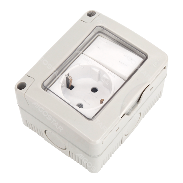 Ohišje n/o 3M IP55 1xšuko vtič.+1xstikal