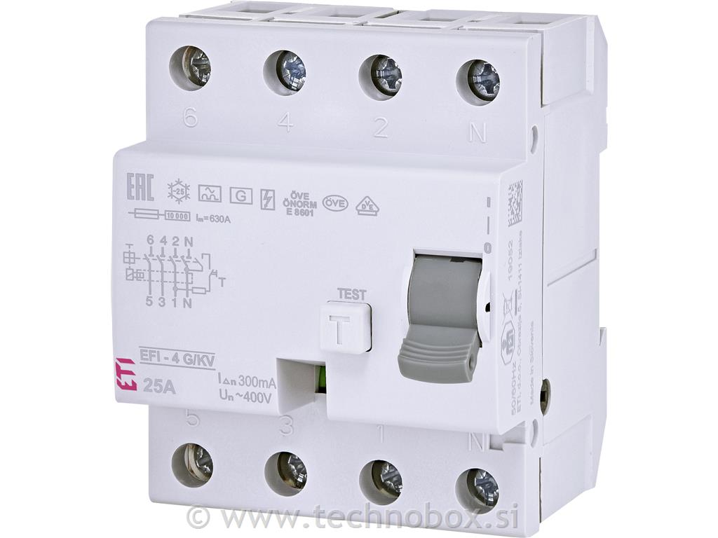 Stikalo zaščitno FID P4 40A/0,03A 4P A