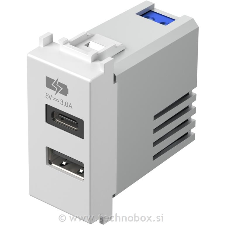 Vtičnica modul USB 5V/3,0A 1M bel