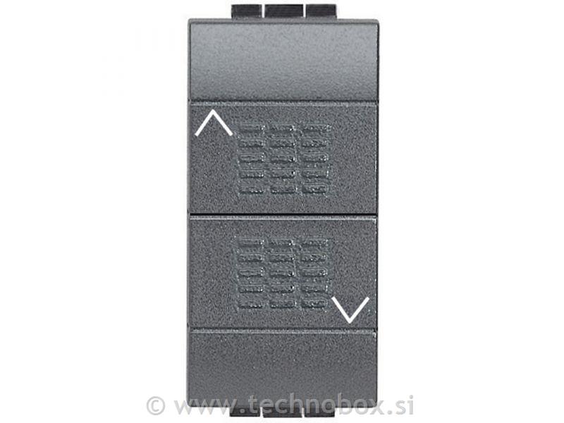 Stikalo 1M 1-0-2 Living črno